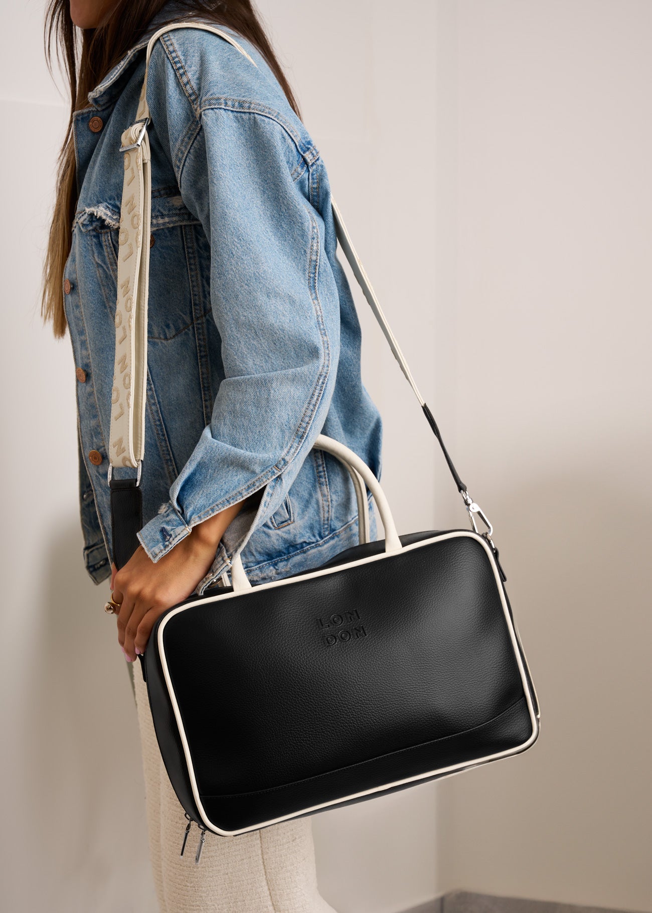 Cartera Marbella Negro x Marfil